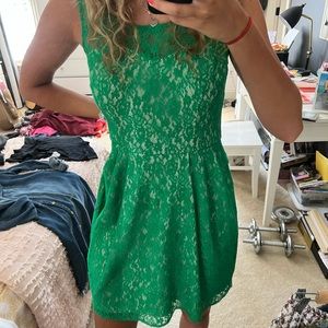 Betsey Johnson Green Lace Dress
